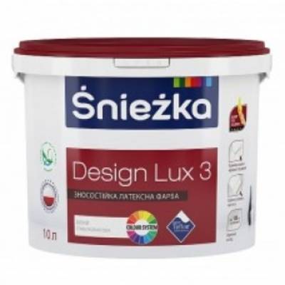 Глубоко матовая латексная интерьерная краска Sniezka DESIGN LUX 3